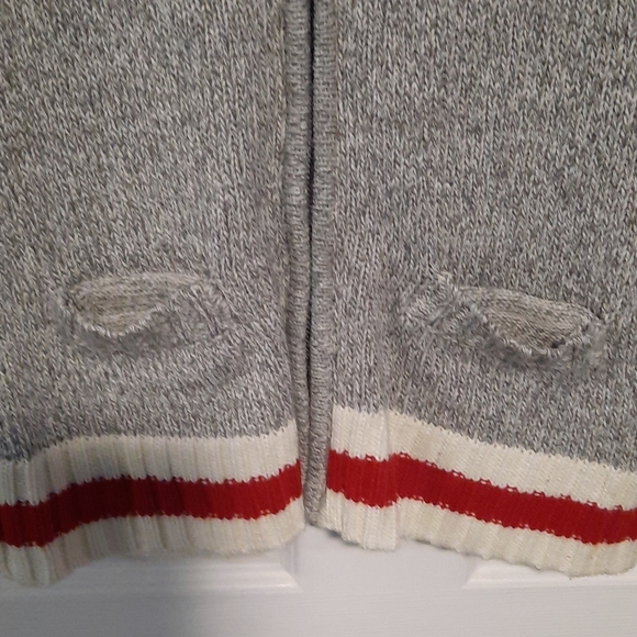 Grey knit zip up sweater - Picture 2 of 2